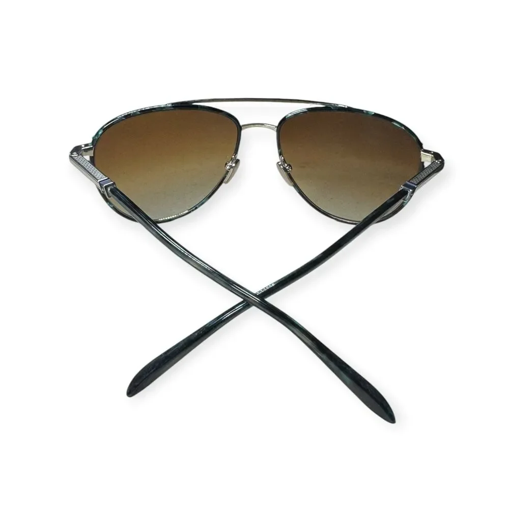 Leisure Society Adrina Polarized Sunglasses Aviator Silver Frames Rare